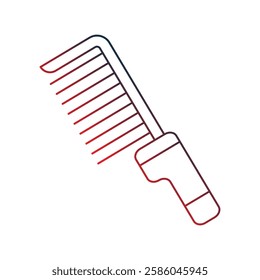 comb icon with white background vector stock illustration