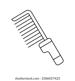 comb icon with white background vector stock illustration