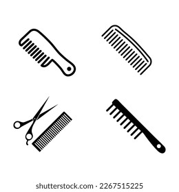 comb icons set, vector illustration on white background..eps