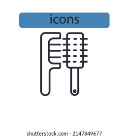 comb icons  symbol vector elements for infographic web