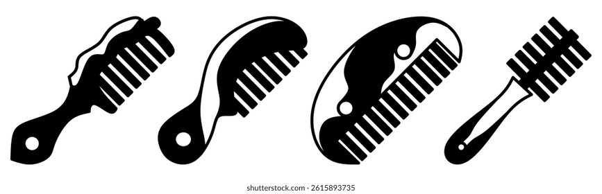 Comb illustration. Comb icon vector set. Design for business. Stock vector.