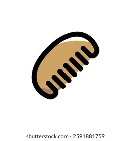 Comb illustration icon.Simple vector outline, clipart for graphic design.