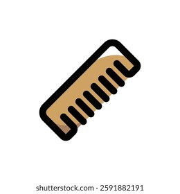 Comb illustration icon.Simple vector outline, clipart for graphic design.