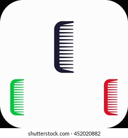 Comb Illustration set. Blue, green, red icon.