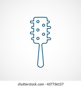 Comb Line Blue Icon On White Background