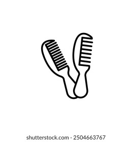 Comb line icon illustration vector graphic. Simple element illustration vector graphic, suitable for app, websites, and presentations isolated on white