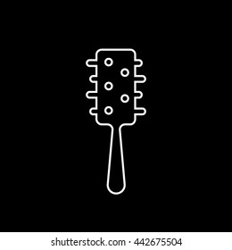 Comb Line Icon On Black Background