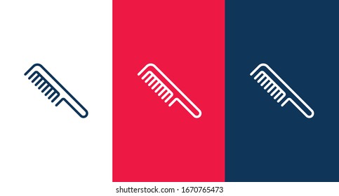 Comb line icon for web and mobile