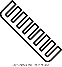 Comb Line Vector Icon Design