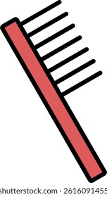 Comb Line Vector Icon Design