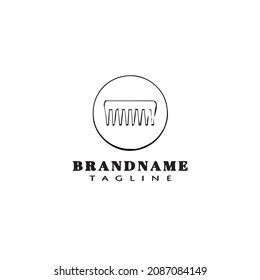 diseño de iconos de dibujos animados logotipo de comb imagen vectorial aislada negra moderna