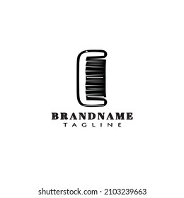 comb logo cartoon icon design template black modern isolated vector illustration