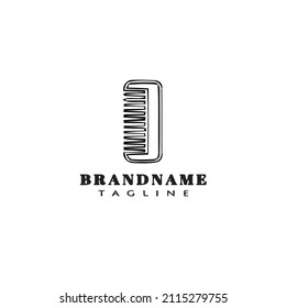 comb logo cartoon icon design template black modern isolated vector illustration