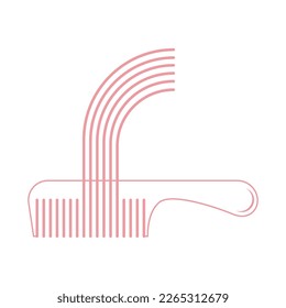 Comb logo icon design illustration
