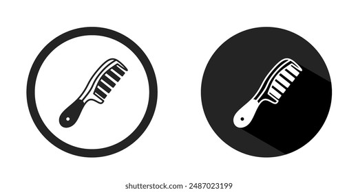 Logotipo de Peine. Icono de peine de diseño de Vector de color negro. Vector estándar.