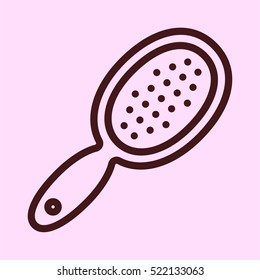 Comb Minimalistic Flat Line Outline Stroke Icon Pictogram Symbol