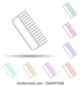 Comb multi color icon. Simple thin line, outline vector of spa icons for ui and ux, website or mobile application