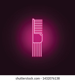 Comb neon icon. Elements of Women's accessories set. Simple icon for websites, web design, mobile app, info graphics