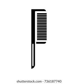 comb one icon, vector illustration, black sign on isolated background