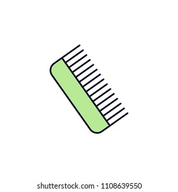 comb outline icon. Element of colored spa icon for mobile concept and web apps. Thin line dissolution outline icon can be used for web and mobile on white background