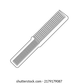 Comb Outline Icon Illustration on White Background