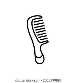 Comb Outline Icon Vector Illustration. Thin line symbol. Vector illustration isolated on white