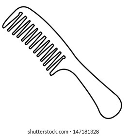 comb outline vector