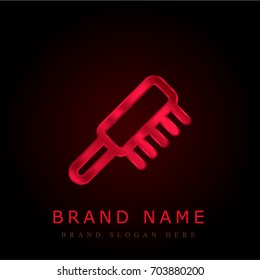 Comb red chromium metallic logo