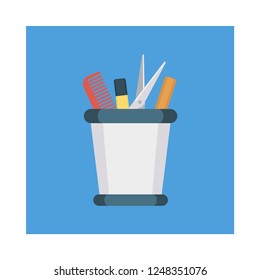 comb  scissor   jar 