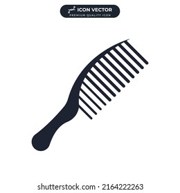 comb and scissors icon symbol template for graphic and web design collection logo vector illustration