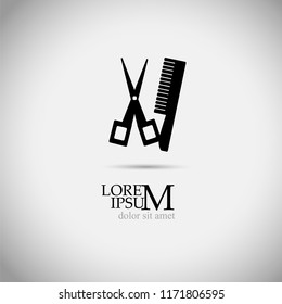 Comb and Scissors logo