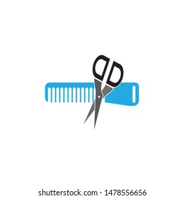  a comb and scissors logo