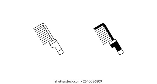 comb set icon with white background vector stock illustration