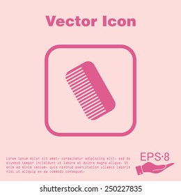 comb sign. barbershop. symbol of hair and beauty salon