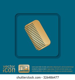 comb sign. barbershop. symbol of hair and beauty salon