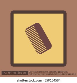 comb sign. barbershop. symbol of hair and beauty salon