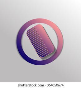 comb sign. barbershop. symbol of hair and beauty salon