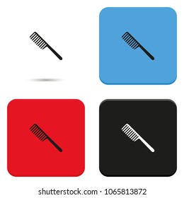 Comb sign flat vector icon. Barbershop element.
