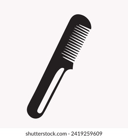Comb silhouette design element vector