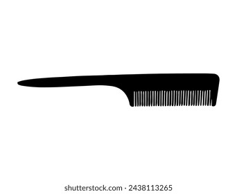 Comb silhouette vector art white background