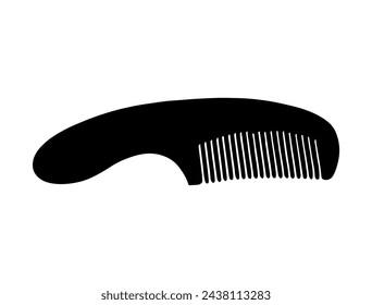 Comb silhouette vector art white background