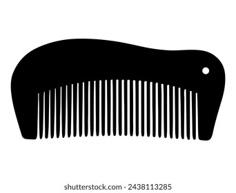 Comb silhouette vector art white background