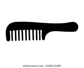 Peine silueta vector arte fondo blanco