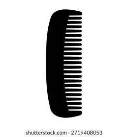 Diseño de ilustración plana de Vector de silueta de peine.