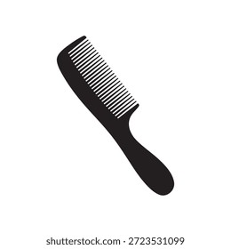 Design de ilustração plana de vetor de silhueta de pente sobre fundo branco