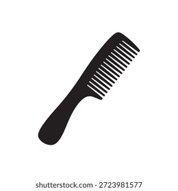 Diseño de ilustración plana de Vector de silueta de peine sobre fondo blanco