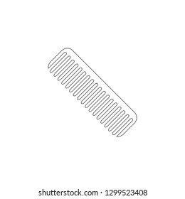 comb. simple flat vector icon illustration. outline line symbol - editable stroke