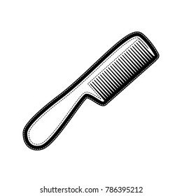 Comb simple sign. Vector. Flat style black icon on white.