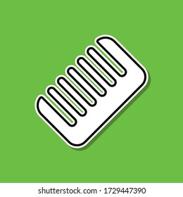 Comb sticker icon. Simple thin line, outline vector of beauty, make up, cosmetics icons for ui and ux, website or mobile application