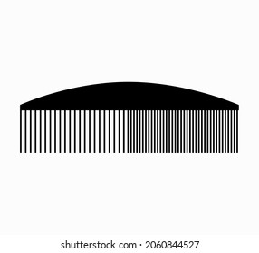 comb symbol vector in black color.